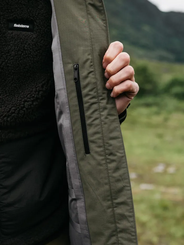 Finisterre Jackets and Coats Men Stormbird Waterproof Jacket Olive