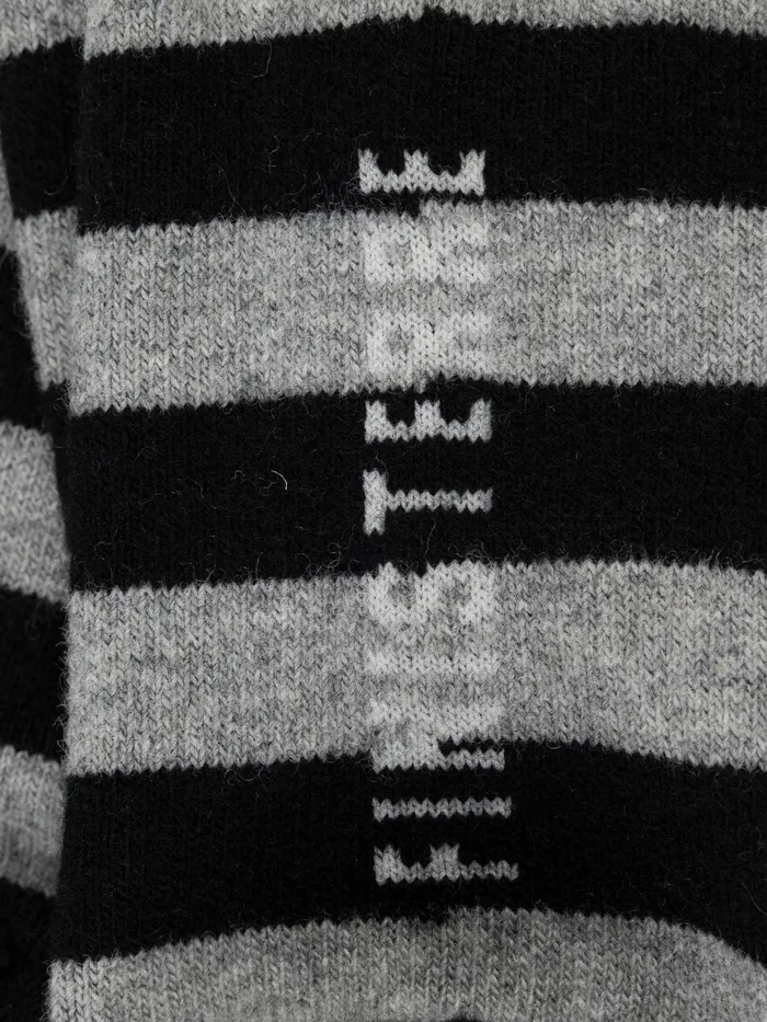 Finisterre Socks MenWomen Classic Wool Striped Sock Blackgrey