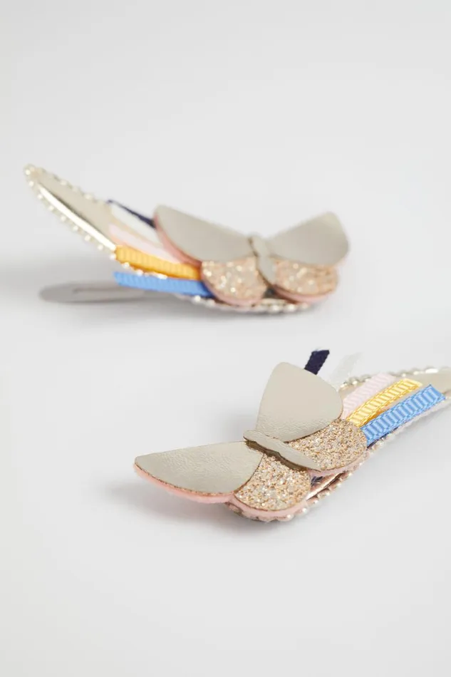 Hair Accessories Girl Seed Heritage Butterfly Grosgrain Snaps Multi