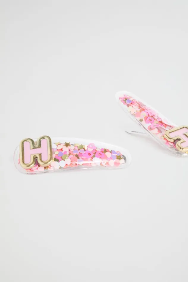 Hair Accessories Girl Seed Heritage Initial Confetti Snaps H