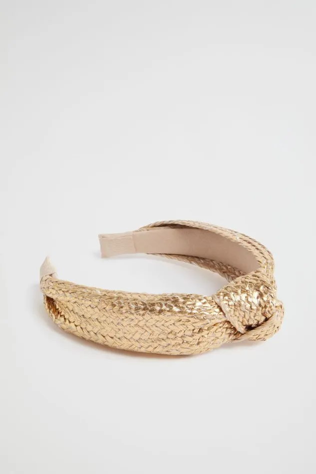 Hair Accessories Woman Seed Heritage Golden Knot Headband Gold