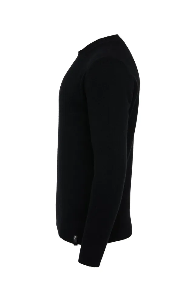 Holland Cooper Byron Crew Neck Knit Black Men Knitwear