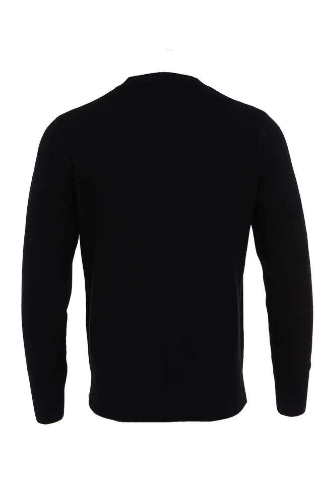 Holland Cooper Byron Crew Neck Knit Black Men Knitwear