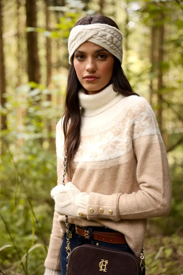 Holland Cooper Cortina Fingerless Gloves Oatmeal Women Gloves Holland Cooper Cortina Fingerless Gloves Oatmeal Women Gloves