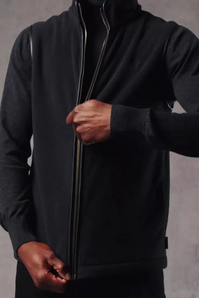 Holland Cooper Country Fleece Gilet Black Men Gilets