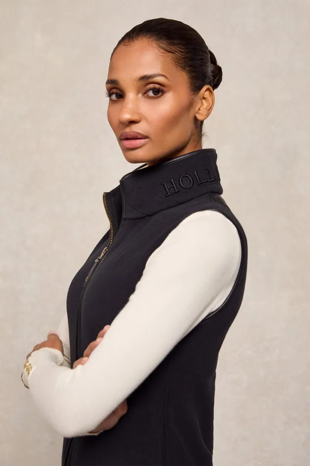 Holland Cooper Country Fleece Gilet Black Women Fleeces