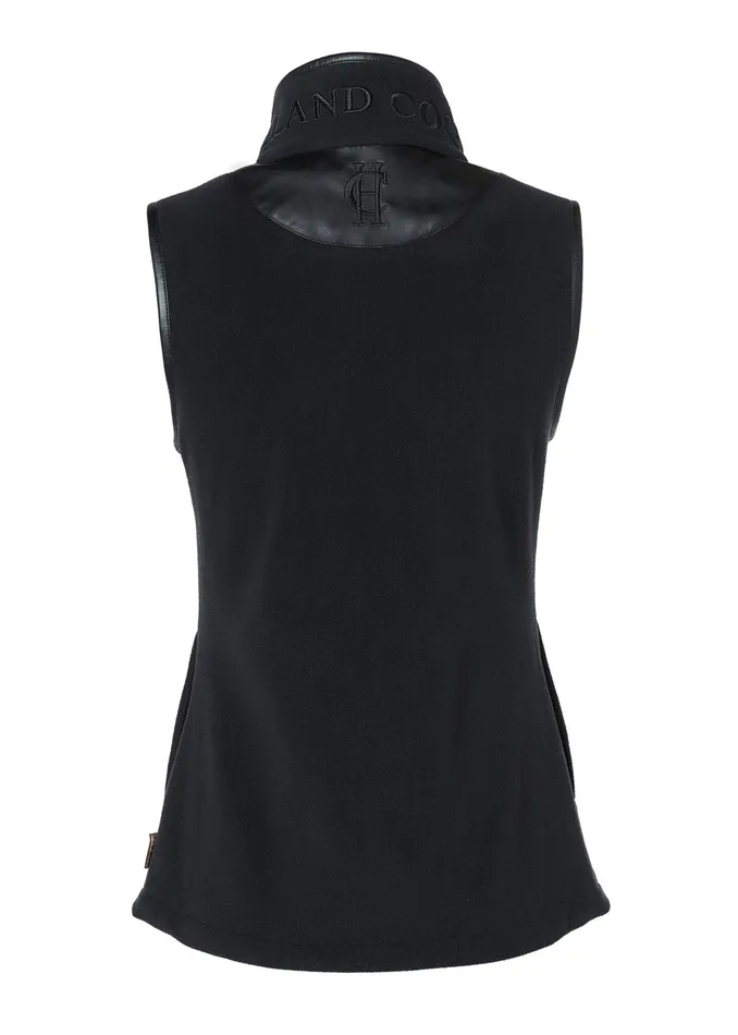Holland Cooper Country Fleece Gilet Black Women Fleeces