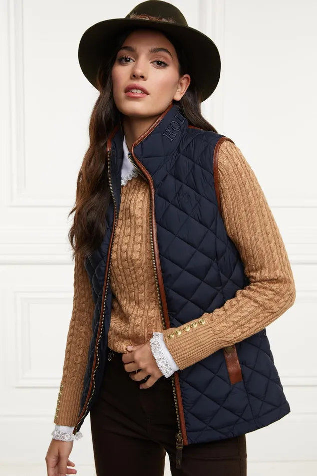 Holland Cooper Country Quilted Gilet Ink Navy Women Gilets