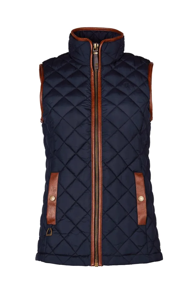 Holland Cooper Country Quilted Gilet Ink Navy Women Gilets Holland Cooper Country Quilted Gilet Ink Navy Women Gilets