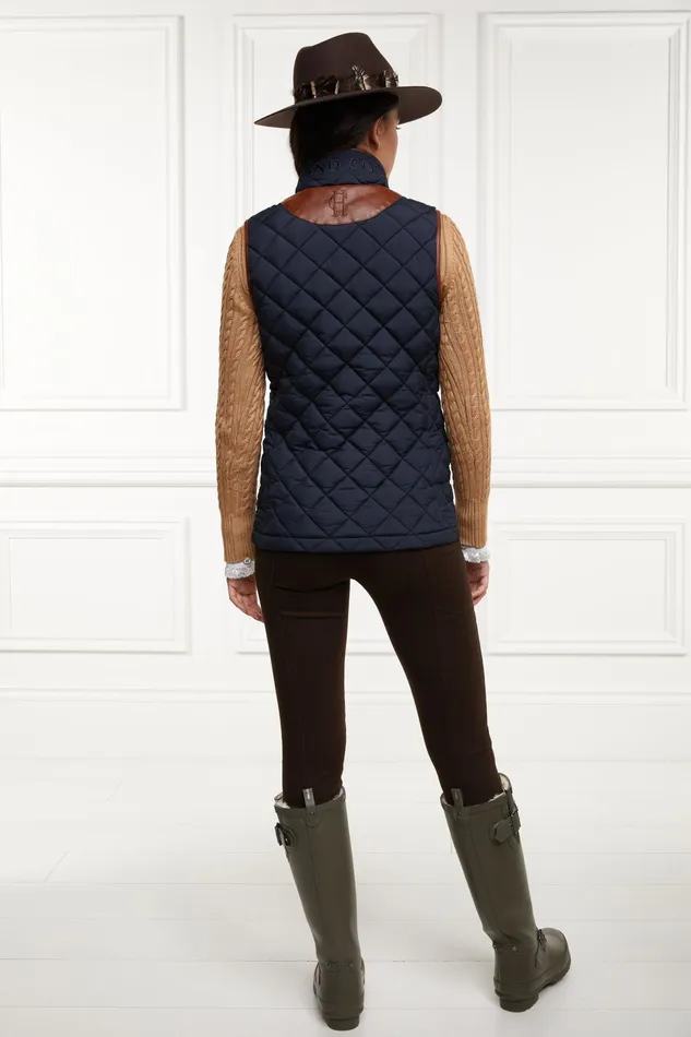 Holland Cooper Country Quilted Gilet Ink Navy Women Gilets Holland Cooper Country Quilted Gilet Ink Navy Women Gilets