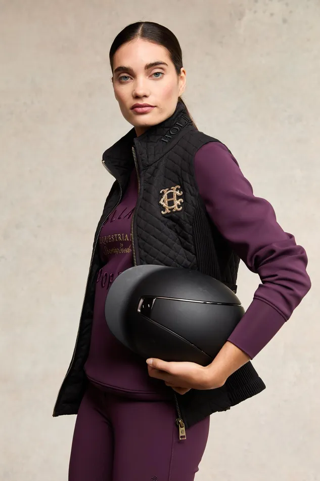 Holland Cooper Crystal Crew Neck Sweat Aubergine Women Hoodies and Sweatshirts Holland Cooper Crystal Crew Neck Sweat Aubergine Women Hoodies and Sweatshirts
