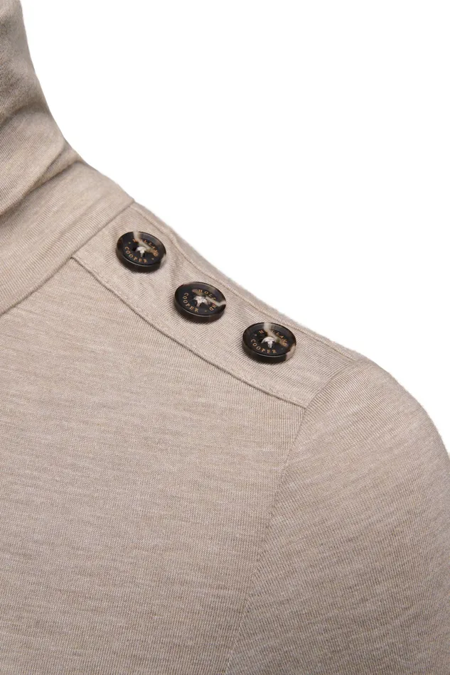 Holland Cooper Essential Roll Neck Oatmeal Women Tops