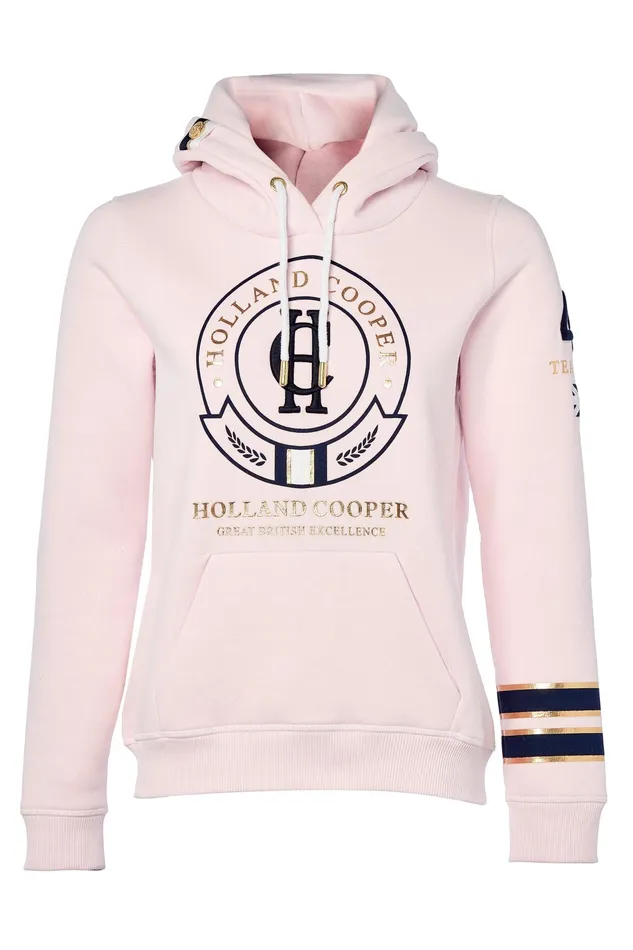 Holland Cooper HC Heritage Hoodie Blush Marl Women Hoodies