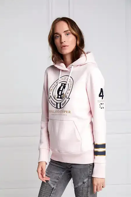 Holland Cooper HC Heritage Hoodie Blush Marl Women Hoodies