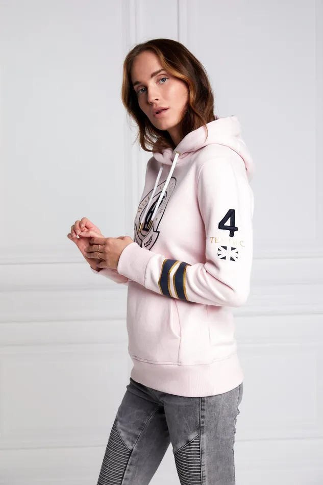 Holland Cooper HC Heritage Hoodie Blush Marl Women Hoodies