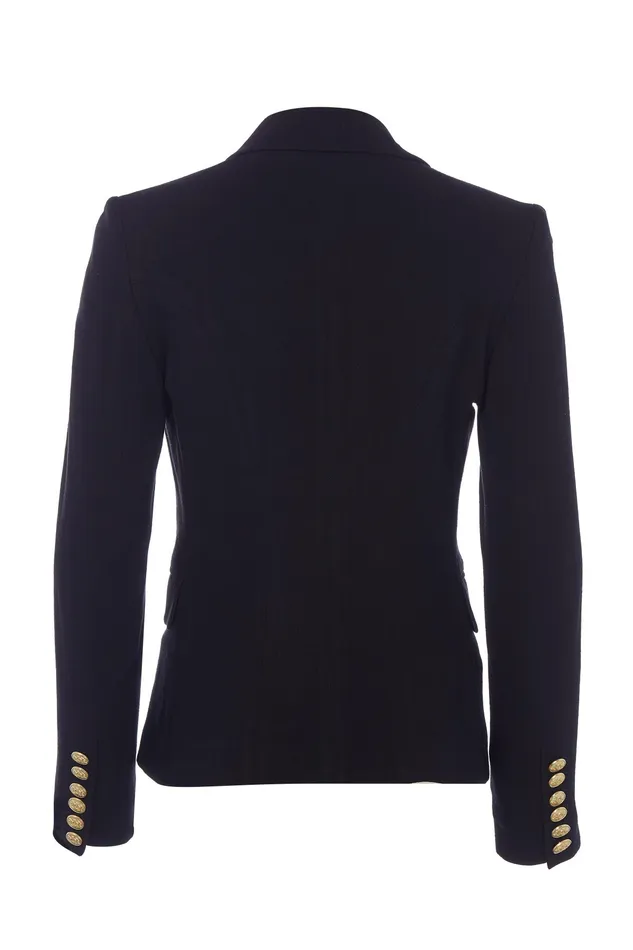 Holland Cooper Knightsbridge Blazer Black Linen Women Tailoring