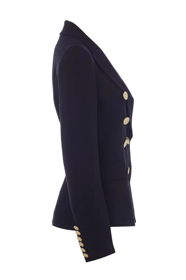 Holland Cooper Knightsbridge Blazer Black Linen Women Tailoring