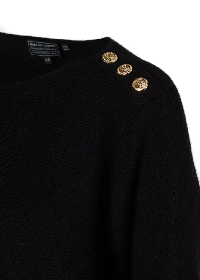 Holland Cooper Leyla Knit Black Women Knitwear Holland Cooper Leyla Knit Black Women Knitwear