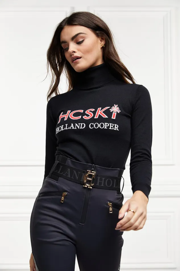 Holland Cooper Logo Ski Knit Black Women Knitwear And Thermals Holland Cooper Logo Ski Knit Black Women Knitwear And Thermals