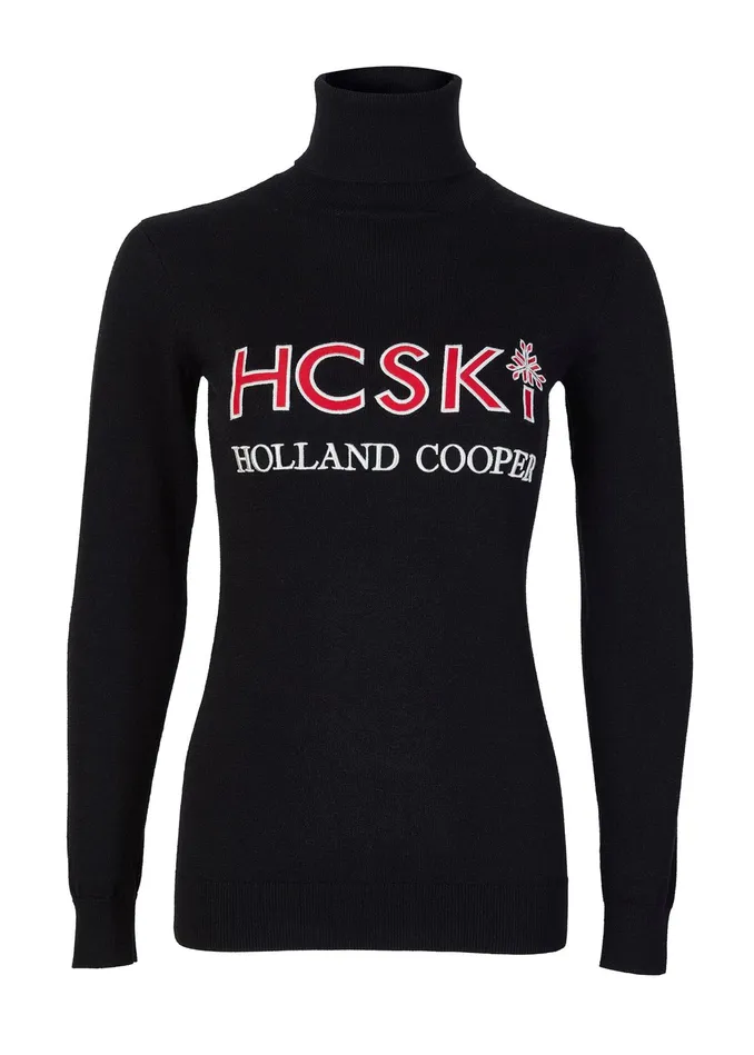 Holland Cooper Logo Ski Knit Black Women Knitwear And Thermals Holland Cooper Logo Ski Knit Black Women Knitwear And Thermals