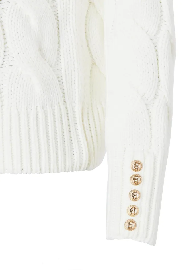 Holland Cooper Lucia Roll Neck Knit Natural Women Knitwear
