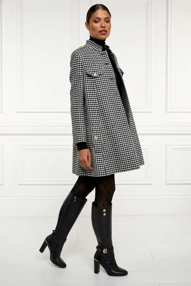 Holland Cooper Marlborough Knee Boot Black Leather Women Boots Holland Cooper Marlborough Knee Boot Black Leather Women Boots