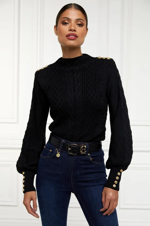 Holland Cooper Rachel Knit Black Women Knitwear