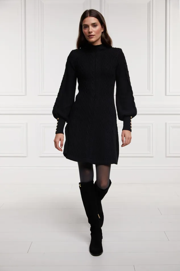 Holland Cooper Rachel Mini Dress Black Women Dresses