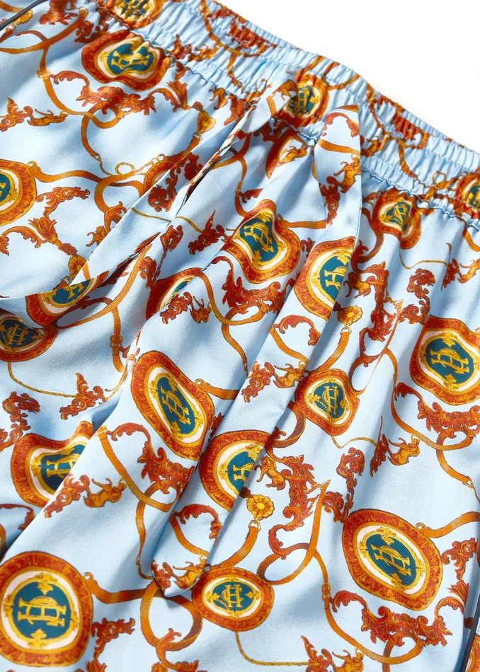 Holland Cooper Silk Pyjama Trouser Sky Blue Women Sleepwear