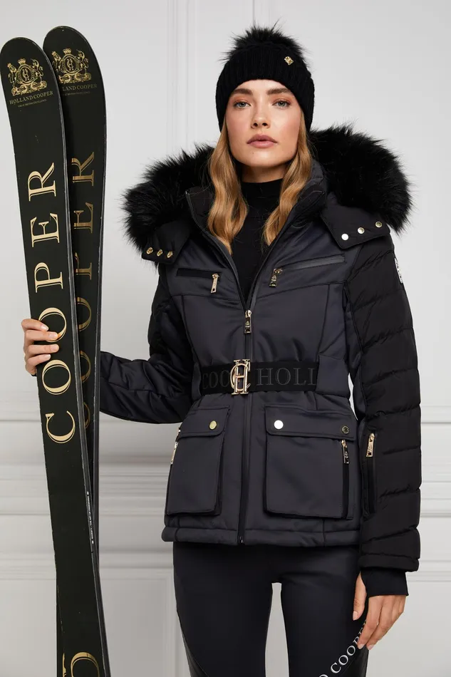 Holland Cooper Ski Jacket Black Women Salopettes