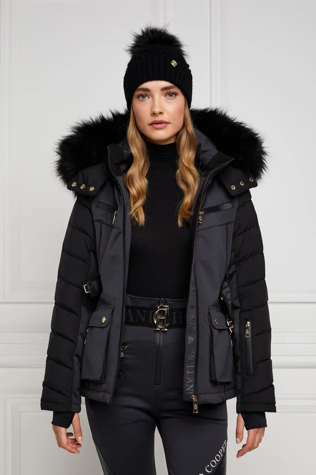 Holland Cooper Ski Jacket Black Women Salopettes
