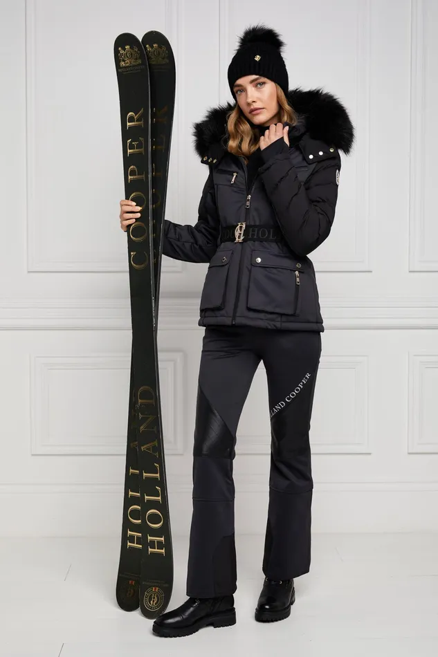 Holland Cooper Ski Jacket Black Women Salopettes
