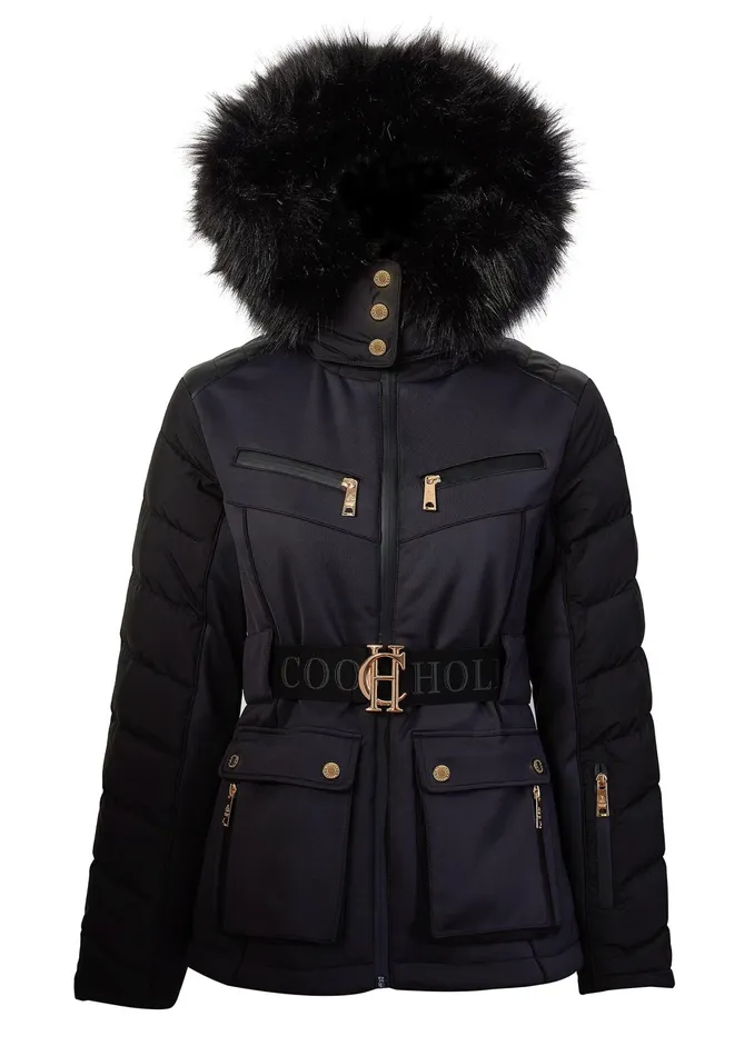 Holland Cooper Ski Jacket Black Women Salopettes