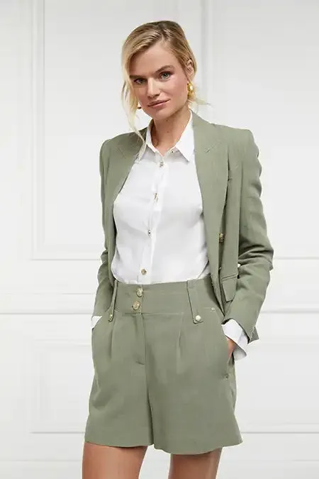 Holland Cooper Tailored Short Sage Linen Women Shorts