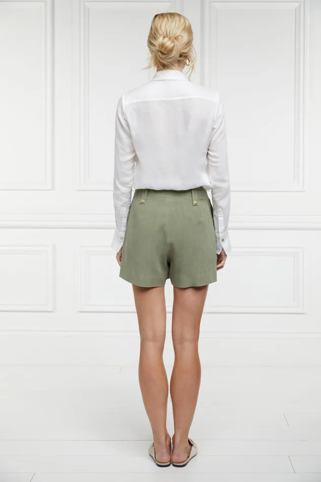 Holland Cooper Tailored Short Sage Linen Women Shorts