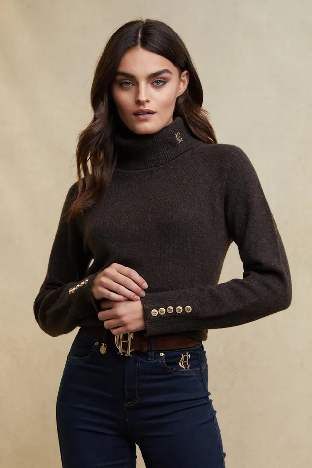 Holland Cooper Tori Knit Chocolate Women Knitwear
