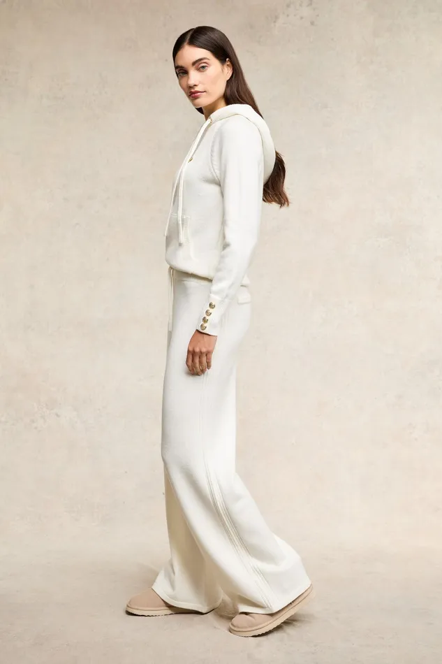 Holland Cooper Verbier Wide Leg Pant Natural Women Trousers