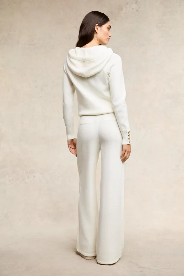 Holland Cooper Verbier Wide Leg Pant Natural Women Trousers