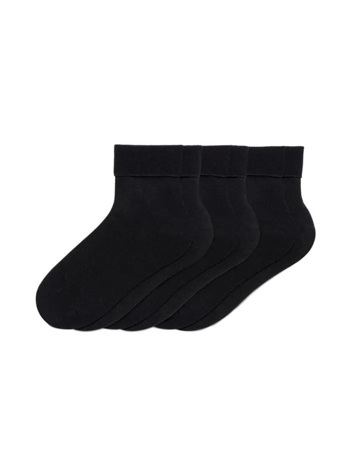 Hue Bobby Sock 3 Pair Pack Black Women Cozy
