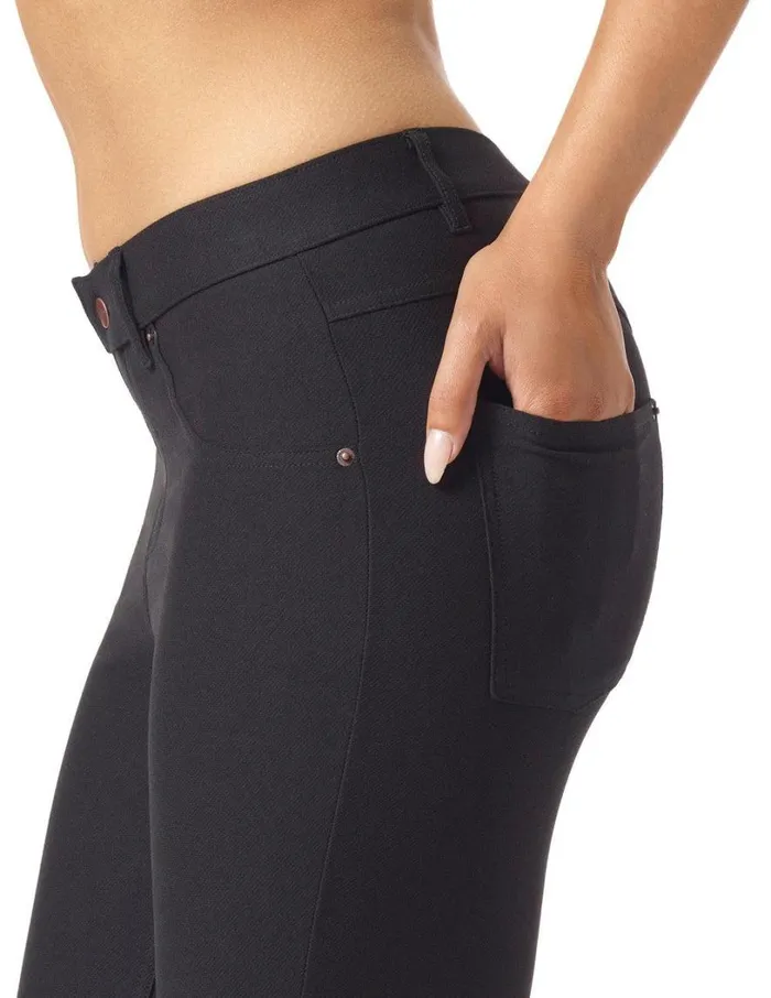 Hue Essential Denim MidRise Capri Black Women Denim