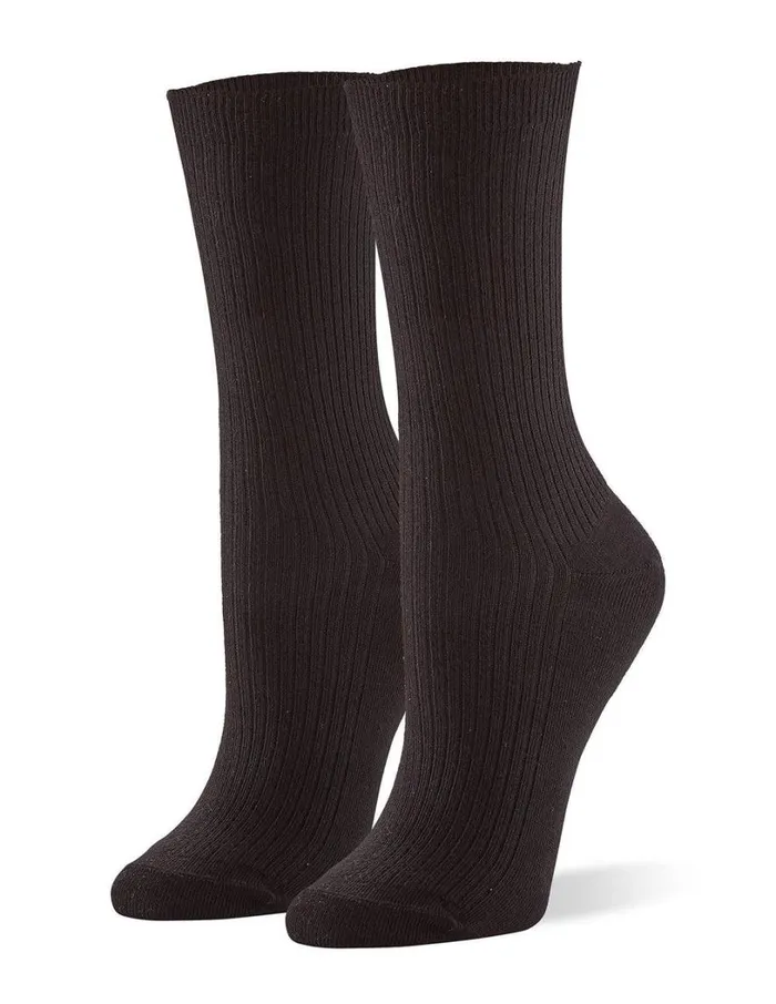 Hue Relaxed Top Sock 3 Pack Black Women Cozy