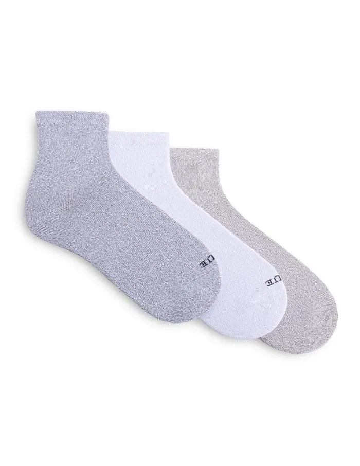 Hue Soft Shorty Sock 3 Pk Chrome Women Cozy