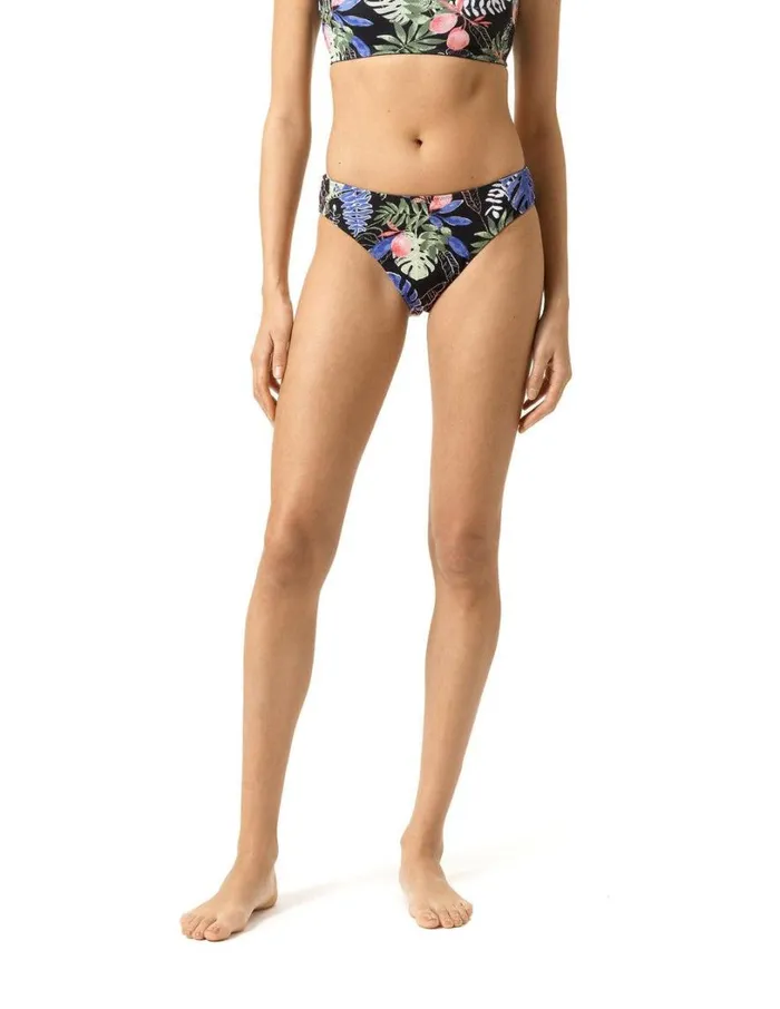 Hue Tropical Breeze Reversible Hipster Bikini Bottom Black Women Bottoms