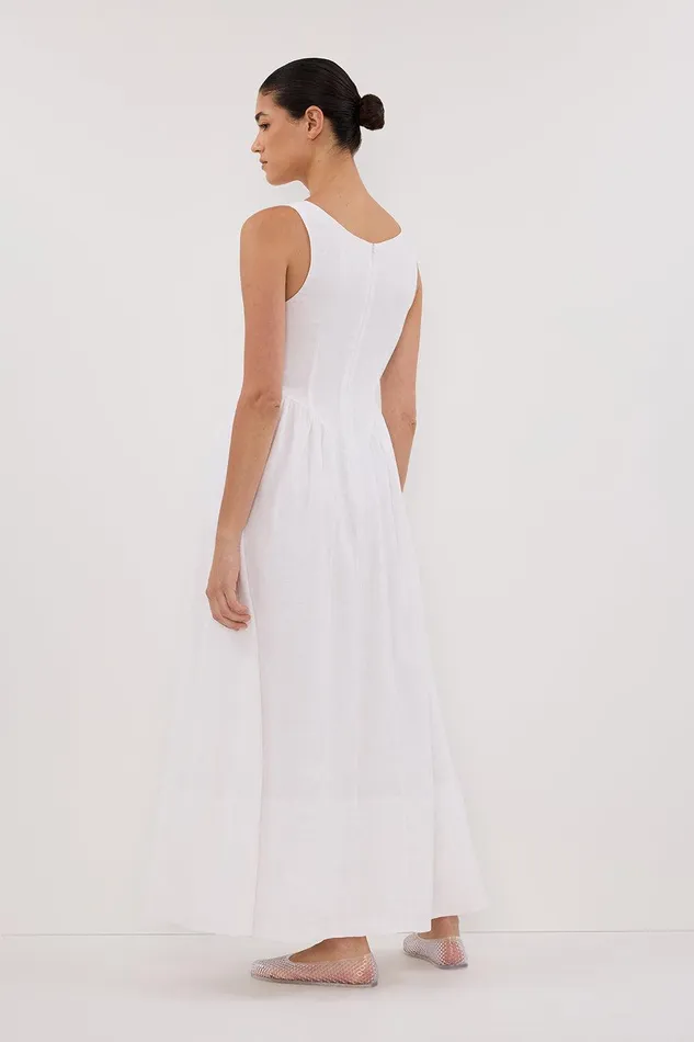 IBIZA WHITE LINEN DRESS Women DISSH Linen Dresses