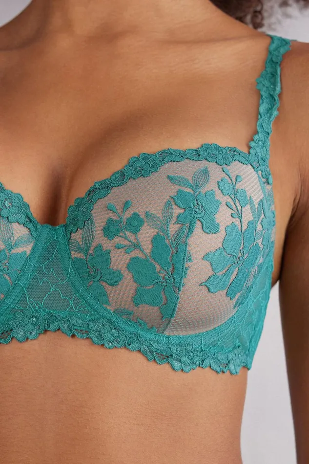 Intimissimi Balconette Women In Full Bloom Sofia Balconette Bra Blue 654j 8211 Lagoon Blue