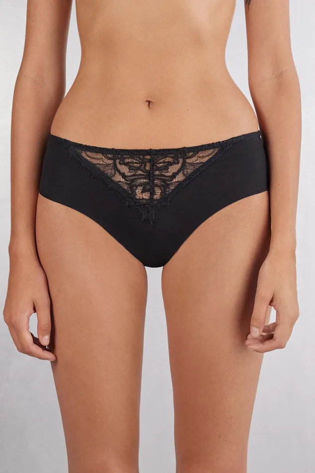 Intimissimi Bikini Panties Women Her Beauty Seamless Cotton Panties Black 019 8211 Black Intimissimi Bikini Panties Women Her Beauty Seamless Cotton Panties Black 019 8211 Black