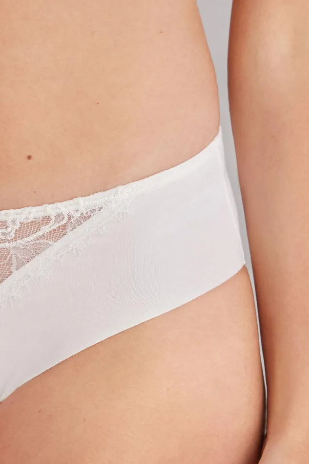 Intimissimi Bikini Panties Women Her Beauty Seamless Cotton Panties Ivory 2127 8211 Talc White