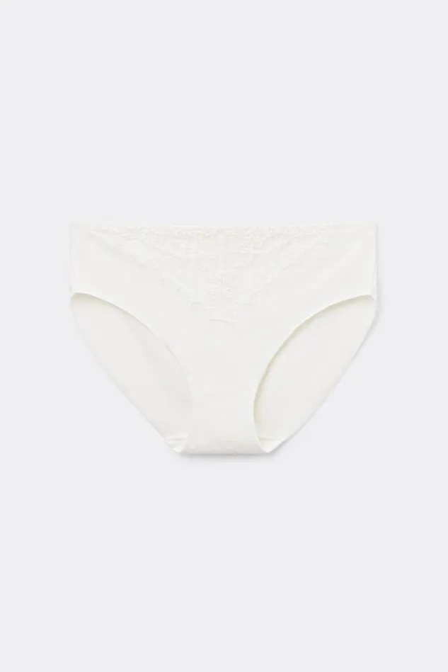 Intimissimi Bikini Panties Women Her Beauty Seamless Cotton Panties Ivory 2127 8211 Talc White