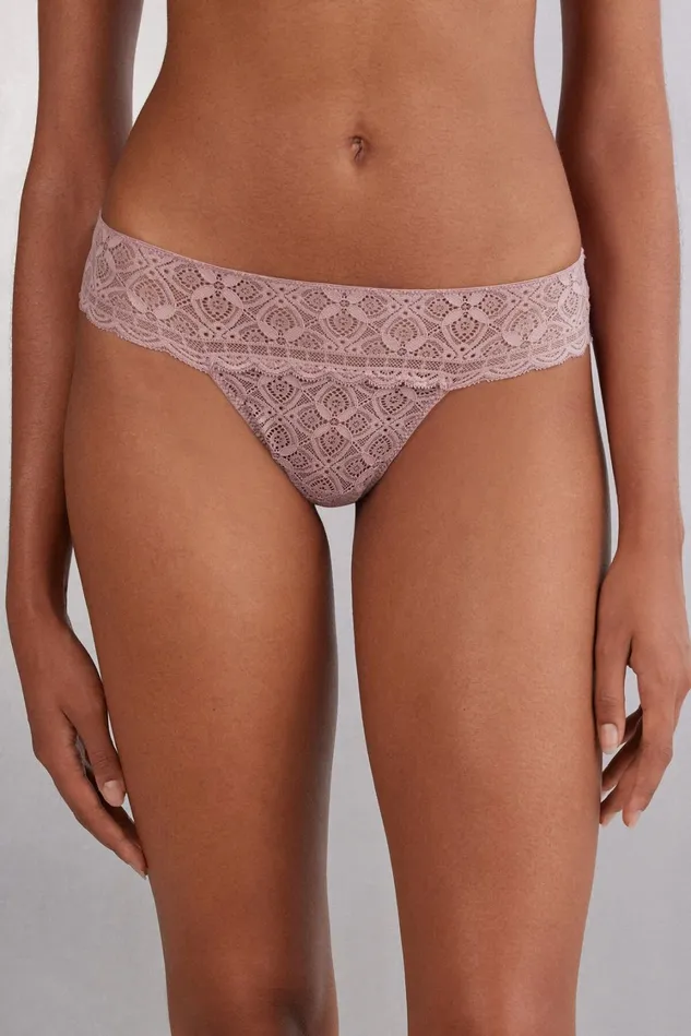Intimissimi Brazilian Cut Women Lace Brazilian Pink 011i 8211 Elegant Pink