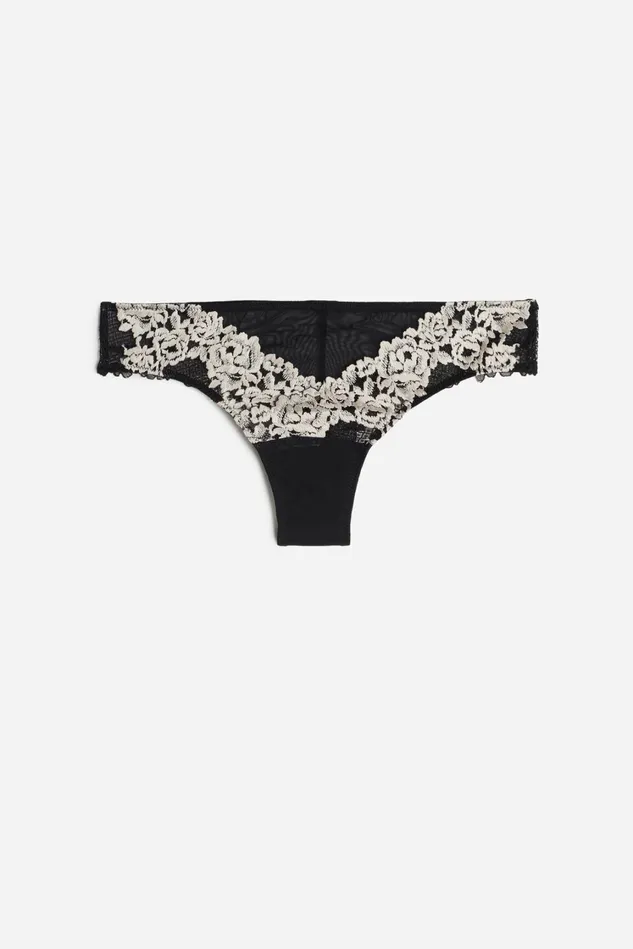 Intimissimi Brazilian Cut Women Pretty Flowers Brazilian Multicolor 9887 8211 Blackivory